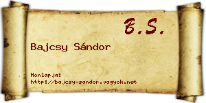 Bajcsy Sándor névjegykártya