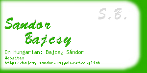 sandor bajcsy business card